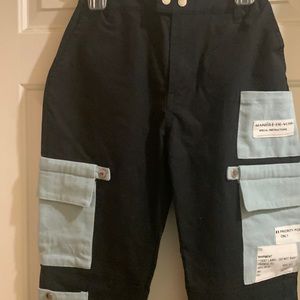 Worn once, Mainers De Voir pants with denim pockets